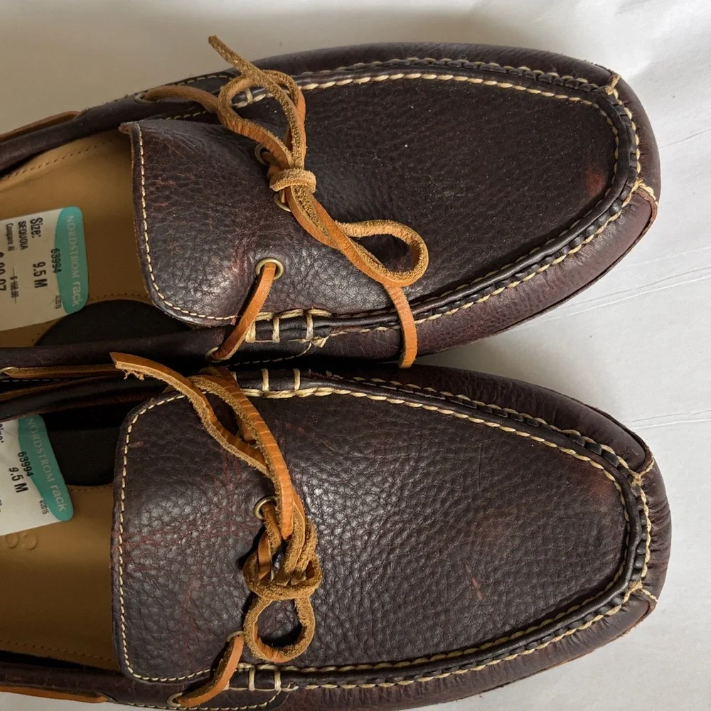 Cole Haan Dark Brown Leather Moccasin Driving Loafers Size 9.5